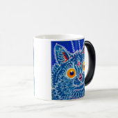 Mug Magique Chat gothique bleu (Devant droit)