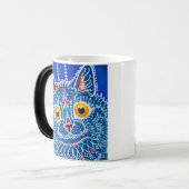 Mug Magique Chat gothique bleu (Devant gauche)
