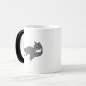 Mug Magique Chat gris et blanc Tuxedo (Devant gauche)