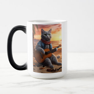 Mug Magique Chat jouant de la guitare