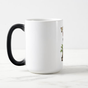 Mug Magique Chat Maître Zen Drôle Chat Gris Tabby Cadeau 
