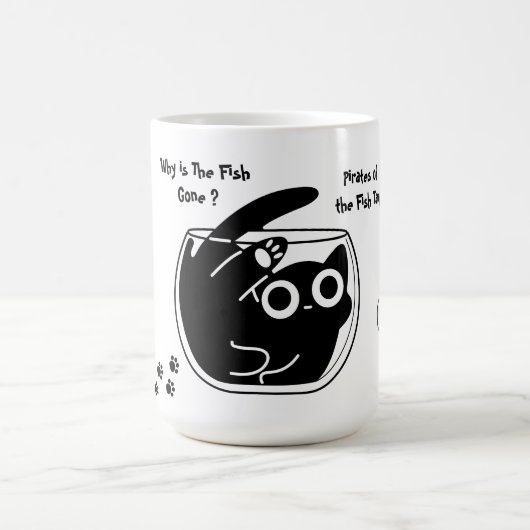 Mug Magique Chat Mignon, Chat Drôle, Script Drôle, Moderne (Centre)
