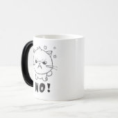 Mug Magique Chat mignon en colère en train de baiser Non. (Devant gauche)