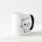 Mug Magique Chat mignon en colère qui baisait. (Devant droit)