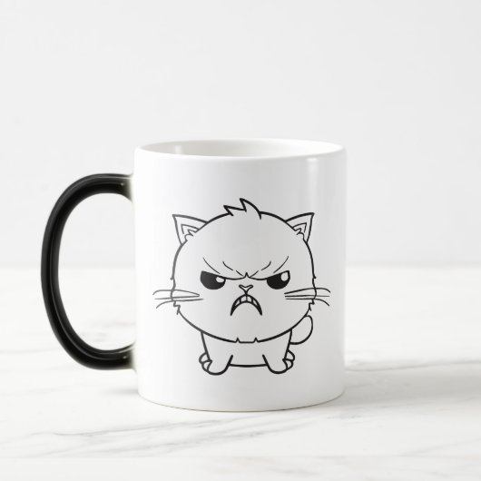 Mug Magique Chat mignon en colère qui baisait. (Gauche)