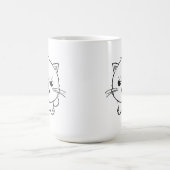 Mug Magique Chat mignon en colère qui baisait. (Centre)