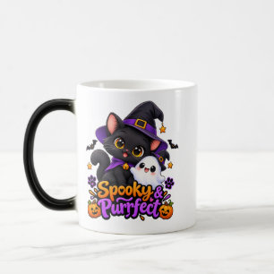 Mug Magique Chat noir magique Halloween Morp & Purrfect