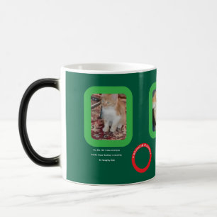 Mug Magique Chat roux de Noël fantaisiste