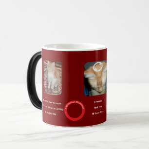 Mug Magique Chat roux de Noël fantaisiste