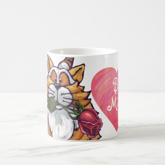 Mug Magique Chat roux pour la Saint-Valentin (Centre)