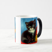Mug Magique Chat smoking Van Gogh (Devant droit)