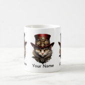 Mug Magique Chat Steampunk avec chapeau rouge (Centre)