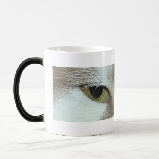 Mug Magique Chat Tabby Blanc et Orange (Gauche)