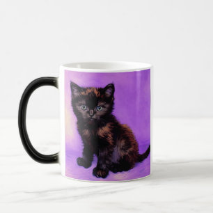 Mug Magique Chat Violet de Style Van Gogh