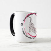 Mug Magique Chat Yoga Calmness - Stretching Cat Inspiration (Devant gauche)