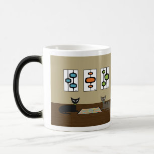 Mug Magique Chats à crabe du milieu du siècle