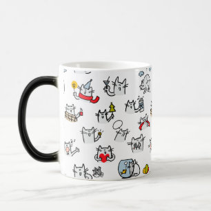 Mug Magique Chats amusants, lait et magie.