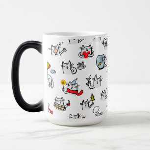 Mug Magique Chats amusants, lait et magie.