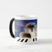 Mug Magique Chats en piano (Devant gauche)