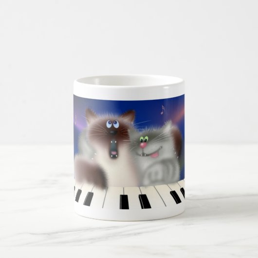 Mug Magique Chats en piano (Centre)