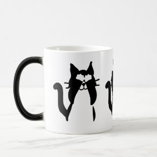 Mug Magique Chats noirs et blancs Trois sages minous