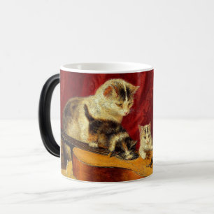 Mug Magique Chatte et chatons jouant avec une guitare