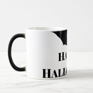 Mug Magique Chauve-souris noire joyeux Halloween ajouter nom t
