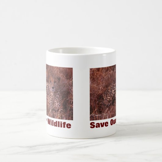 Mug Magique Cheetah Stare Sauvez Notre Faune (Centre)