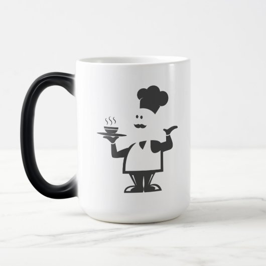Mug Magique Chef tenant un bol de soupe (Gauche)