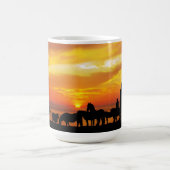 Mug Magique Cheval Bovins Coucher de soleil Cowboy Silhouette  (Centre)