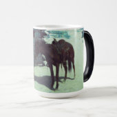 Mug Magique Cheval et Cowboy neige hivernale (Devant droit)