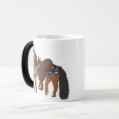 Mug Magique Cheval occidental de bande dessinée mignonne (Devant gauche)