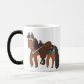 Mug Magique Cheval occidental de bande dessinée mignonne (Gauche)