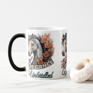 Mug Magique Cheval orangé à fleurs : Artistérie féminine