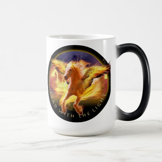 Mug Magique Cheval Pegasus "MENER AVEC LA LUMIÈRE" (Droite)