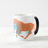 Mug Magique Chevaux colorés en course (Devant droit)