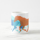 Mug Magique Chevaux colorés en course (Centre)