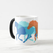 Mug Magique Chevaux colorés qui courent (Devant gauche)