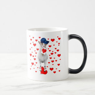 Mug Magique Chèvre Saint-Valentin Coeurs