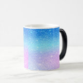 Mug Magique Chic Purple Ombre Blue Glitter Modern              (Devant droit)