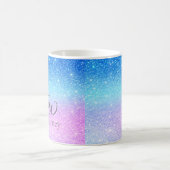 Mug Magique Chic Purple Ombre Blue Glitter Modern              (Centre)