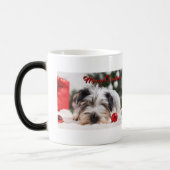 Mug Magique Chien de Noël Terrier Mignonne adorable Fun (Gauche)
