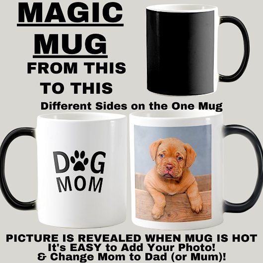 Mug Magique Chien Maman ou Papa - Ajouter Votre Chien Photo - 