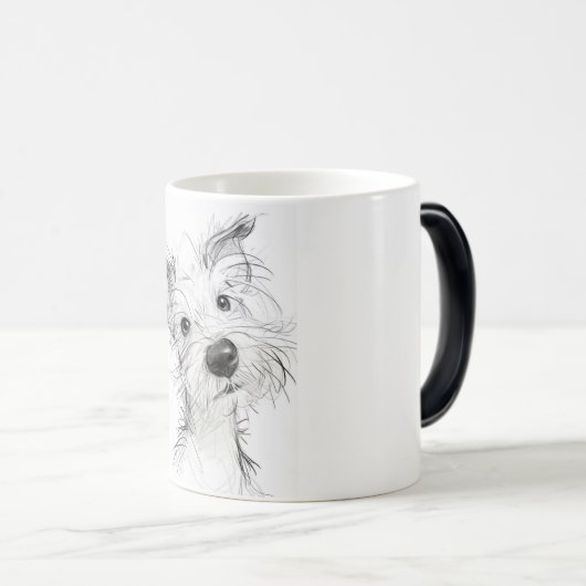 Mug Magique Chien mignon (Devant droit)
