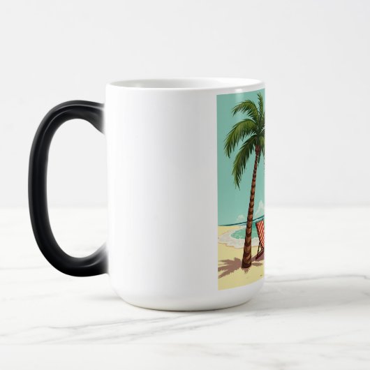 Mug Magique Chill tropical - Palm Tree & Beach Chair T-Shirt (Gauche)