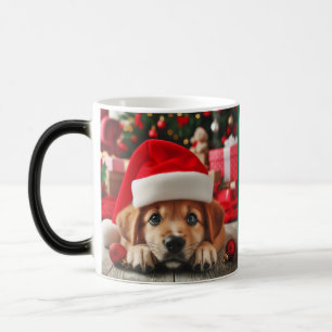 Mug Magique Chiot d'assistance de père Noël