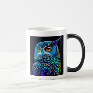 Mug Magique Chouette colorée générée par Ai