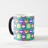 Mug Magique Chouette colorée Motif (Devant gauche)