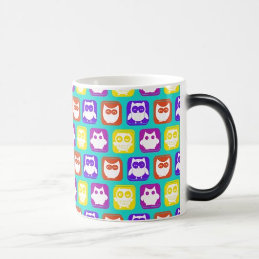 Mug Magique Chouette colorée Motif (Droite)