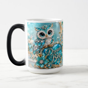Mug Magique Chouette de cristal turquoise Rêve grand Design de
